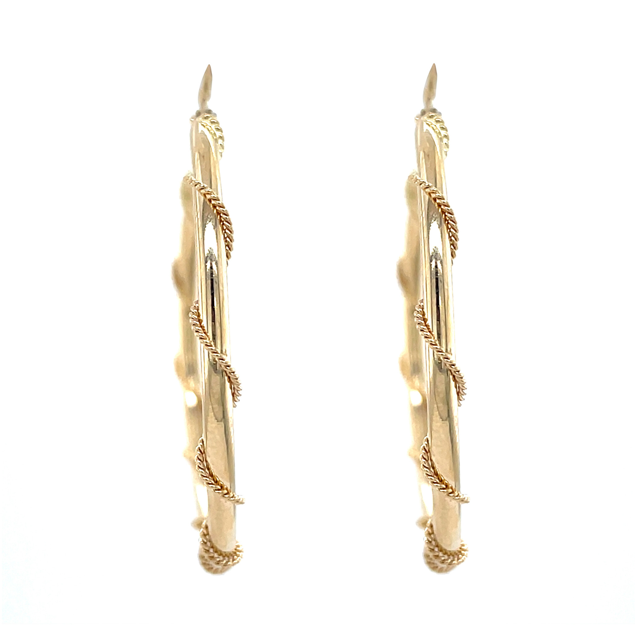 Gouden fantasie oorringen 14 krt